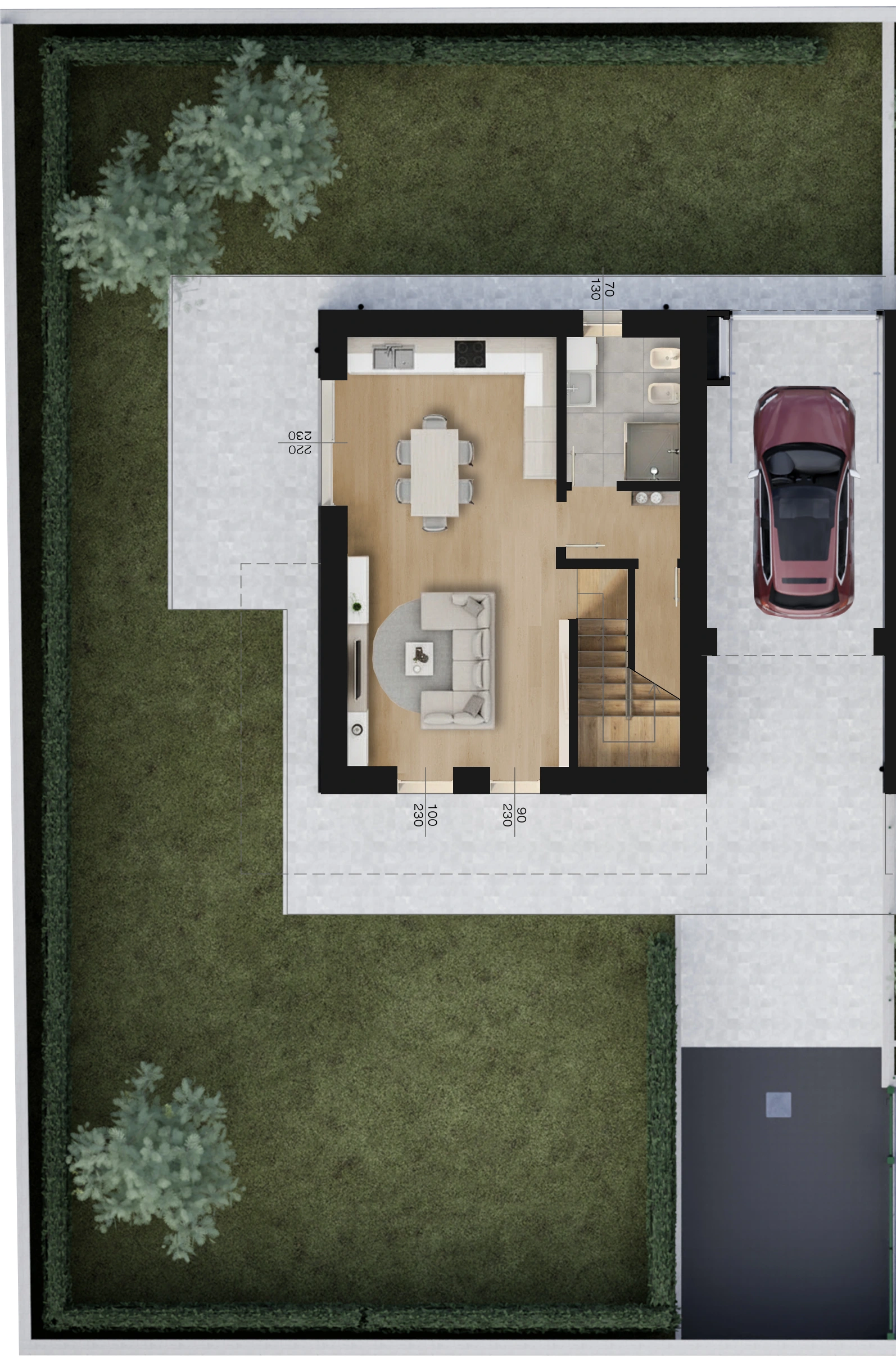 Planimetria Trilocale - Piano Terra